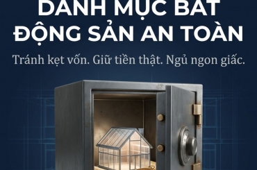 XÂY DỰNG DANH MỤC BẤT ĐỘNG SẢN AN TOÀN: CÁCH GIỮ TIỀN VÀ TRÁNH KẸT VỐN DÀI HẠN