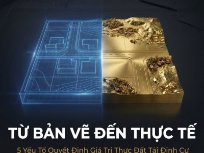 5 YẾU TỐ QUYẾT ĐỊNH GIÁ TRỊ THỰC KHI TÌM NƠI BÁN ĐẤT TÁI ĐỊNH CƯ QUANH DỰ ÁN LỚN