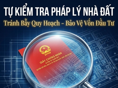 TỰ KIỂM TRA PHÁP LÝ NHÀ ĐẤT TRƯỚC KHI XUỐNG TIỀN: TRÁNH MUA NHẦM ĐẤT QUY HOẠCH, BẢO VỆ VỐN HIỆU QUẢ