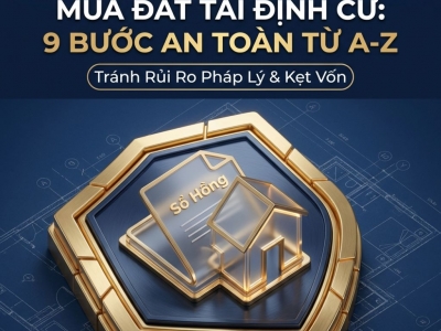 THỦ TỤC MUA BÁN ĐẤT TÁI ĐỊNH CƯ TỪ A-Z: 9 BƯỚC TRÁNH SAI PHÁP LÝ, KẸT VỐN