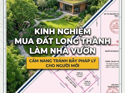 KINH NGHIỆM MUA ĐẤT LONG THÀNH LÀM NHÀ VƯỜN AN TOÀN CHO NGƯỜI MỚI
