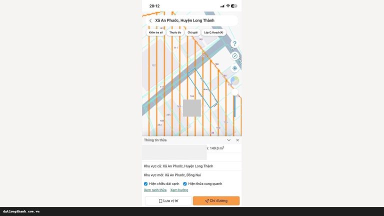 Tra cứu quy hoạch thửa 171 tờ 33 xã An Phước Long Thành