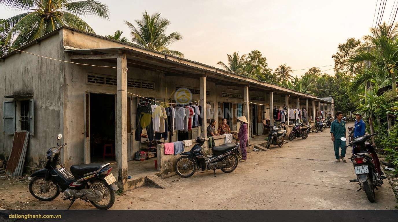 Dãy phòng trọ công nhân ở nông thôn Đồng Nai