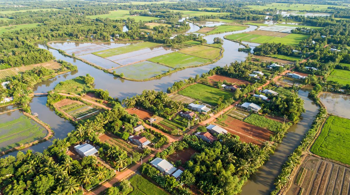 Cánh đồng quê Đồng Nai Long Thành nhìn từ trên cao