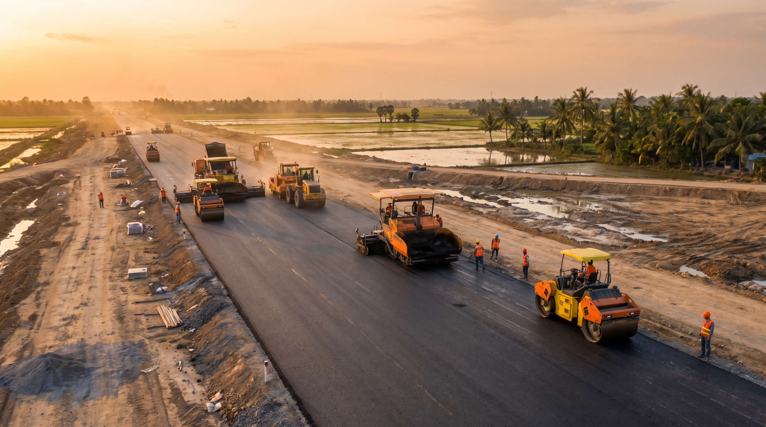 Đường kết nối sân bay Long Thành – Thi công đường cao tốc và tuyến kết nối khu vực Long Thành Đồng Nai