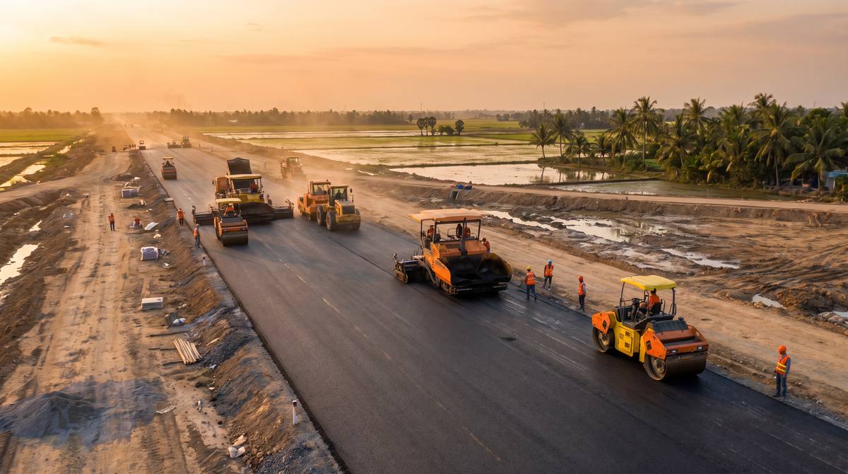 Thi công cao tốc Bến Lức Long Thành Đồng Nai kết nối sân bay