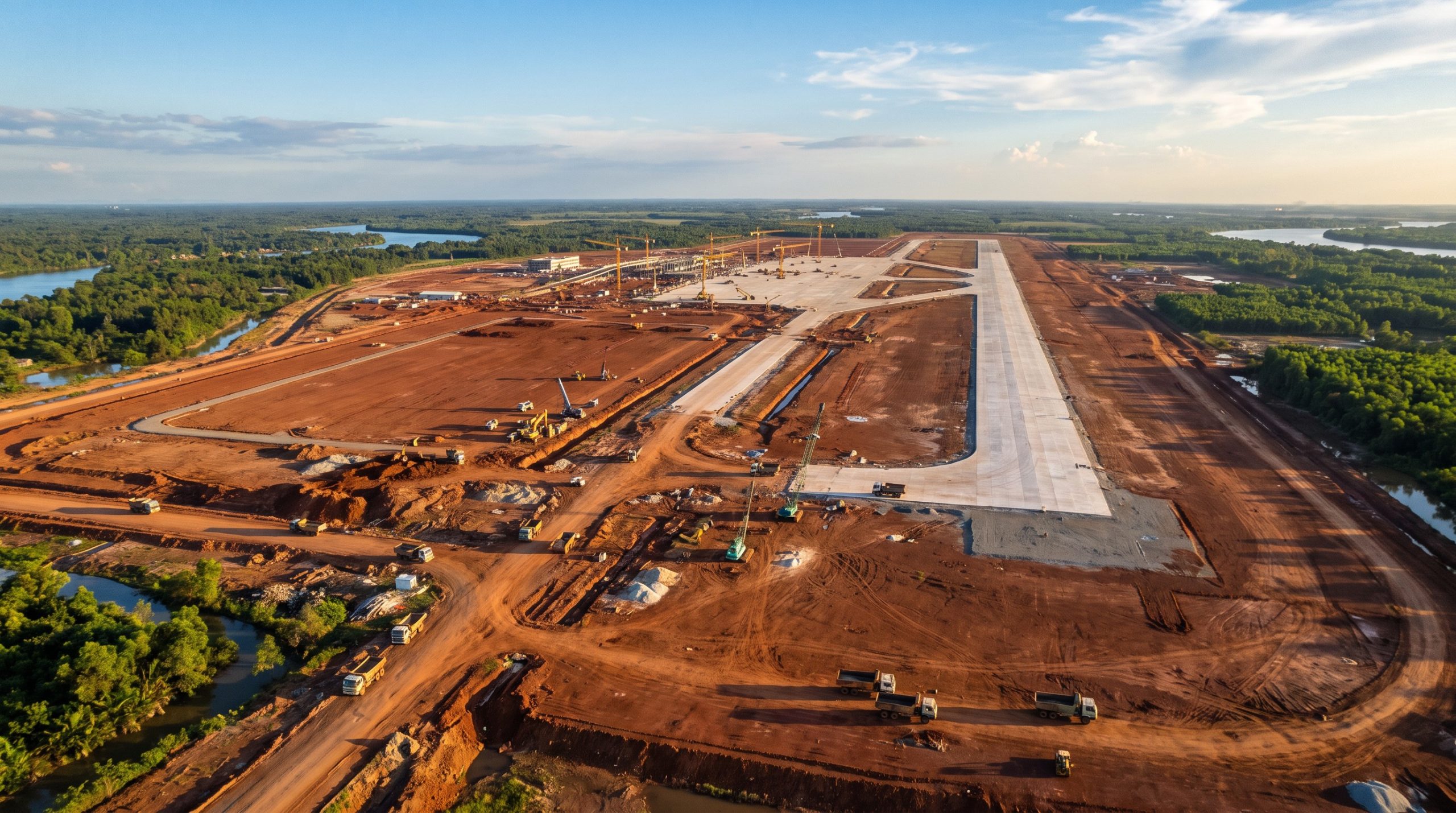 Công trường sân bay Long Thành và khu đất Airport City quy hoạch đấu giá 2026