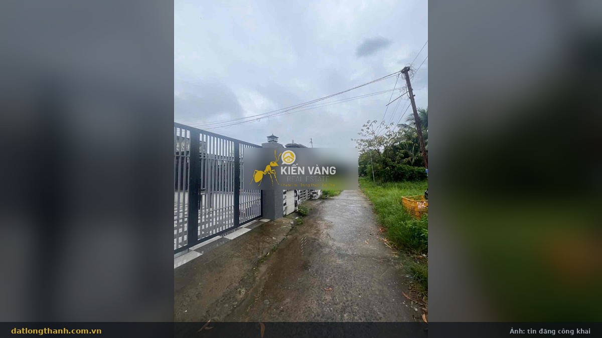 Đường bê tông trước lô đất 99,8 m² khu dân cư xã Phước Thái gần cao tốc Bến Lức – Long Thành