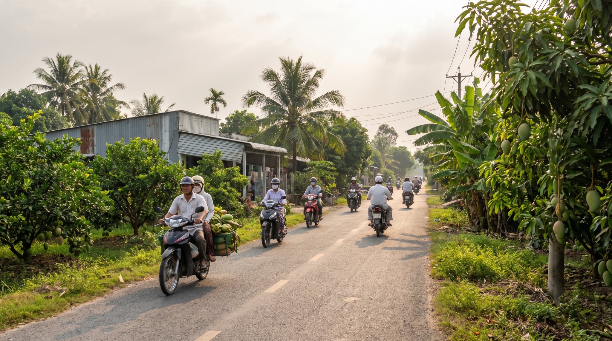 Đất xã Xuân Đường Long Thành đường nhựa vườn cây xanh