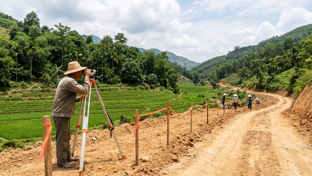 Đo đạc ranh giới lô đất nông thôn Long Thành