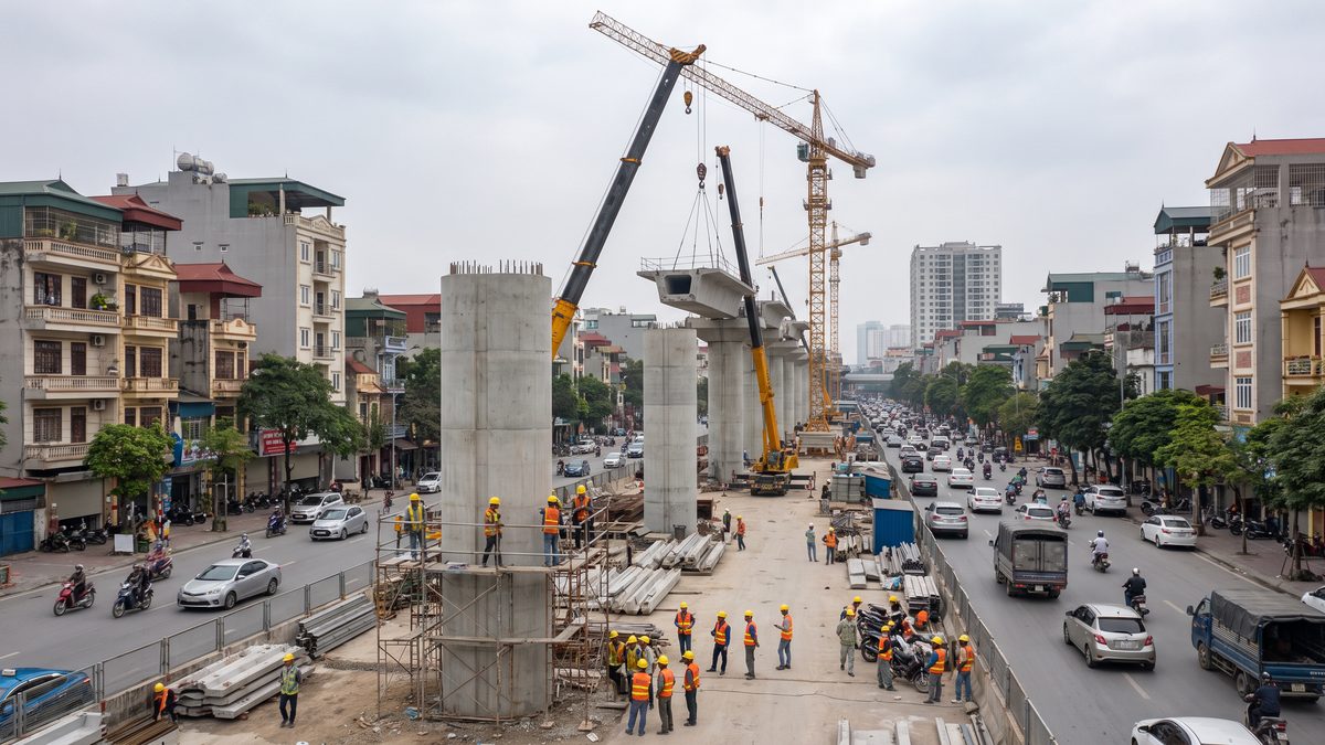 Thi công metro đường sắt đô thị Việt Nam