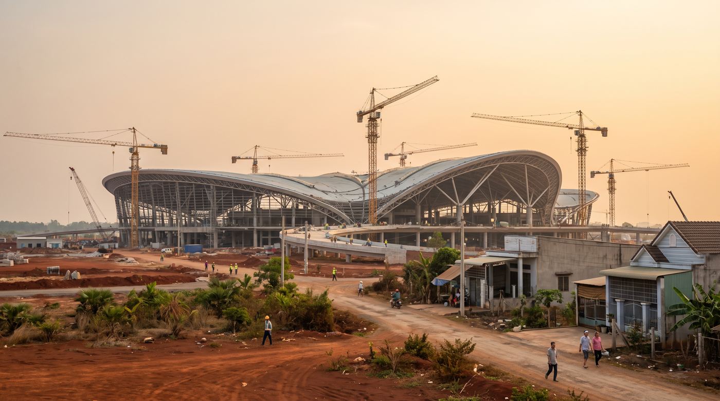 Công trường sân bay Long Thành vào giai đoạn nước rút