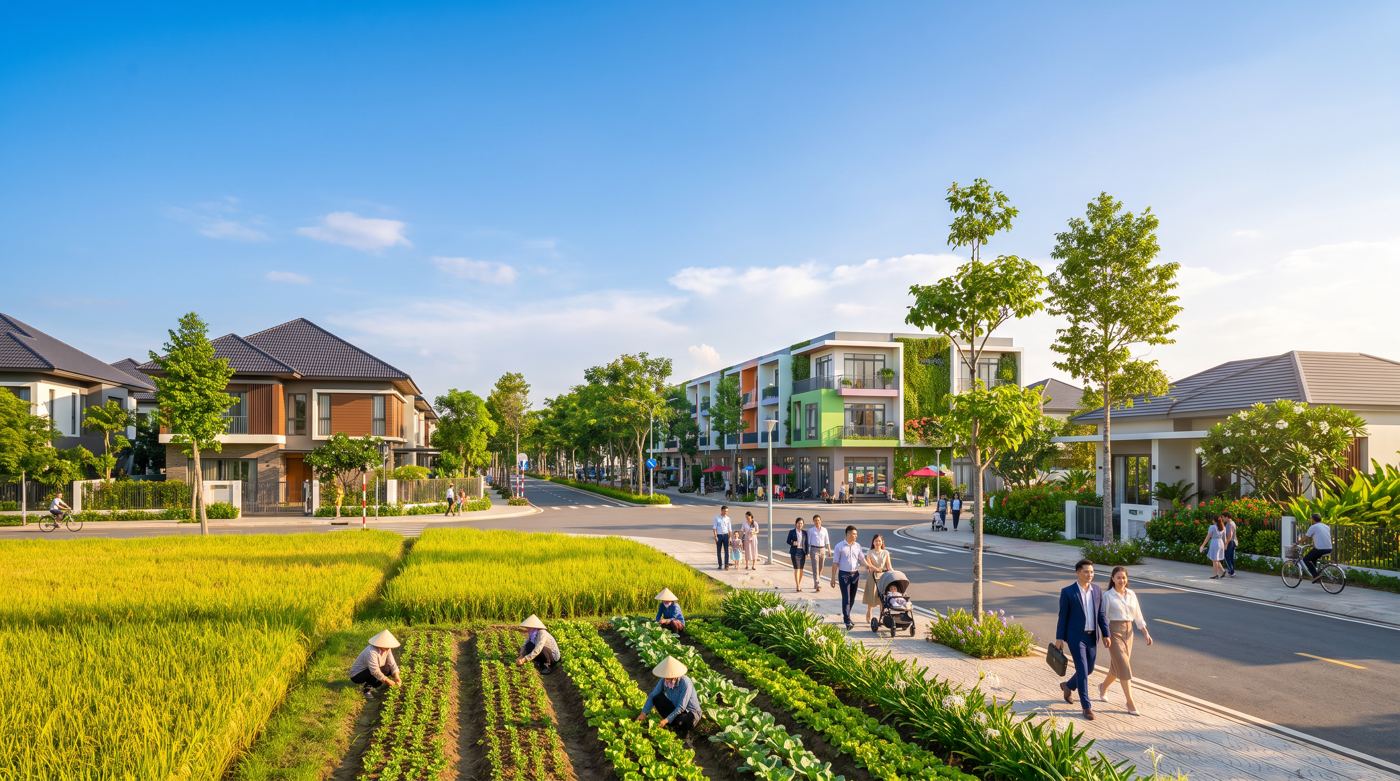 Long Phước là vùng chuyển tiếp giữa nông thôn và đô thị
