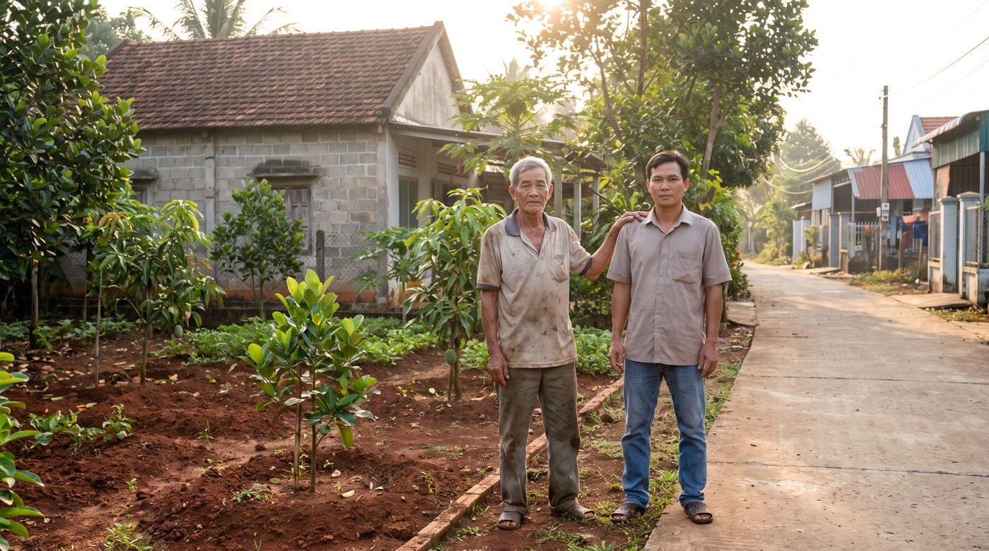 Cha mẹ tặng cho đất cho con trong gia đình ở Long Thành