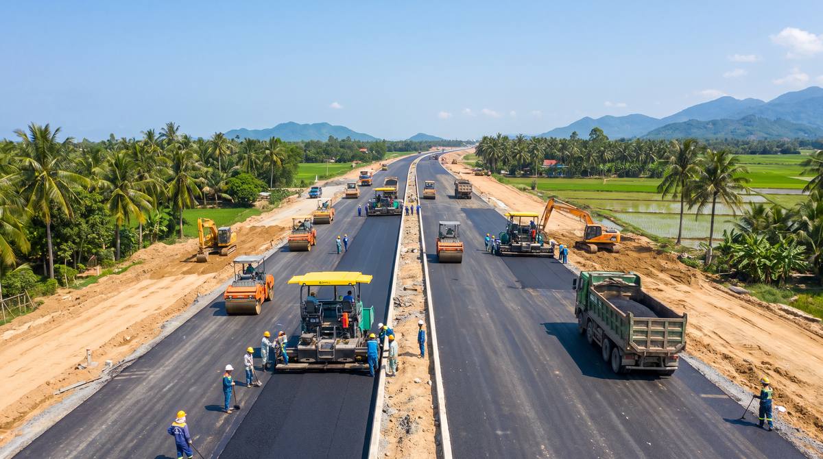 Thi công đường vào sân bay Long Thành Đồng Nai