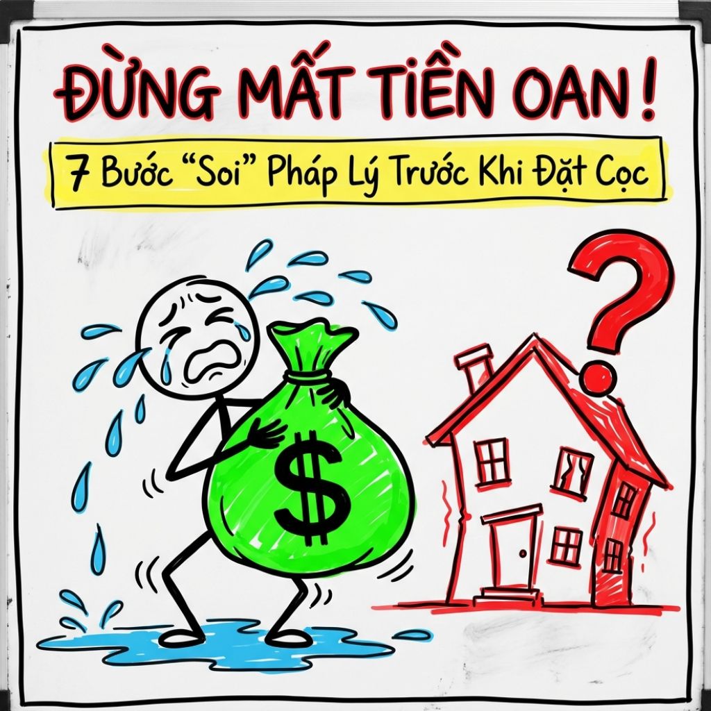TRƯỚC KHI ĐẶT CỌC MUA ĐẤT, ĐỪNG BỎ QUA 7 BƯỚC KIỂM TRA PHÁP LÝ