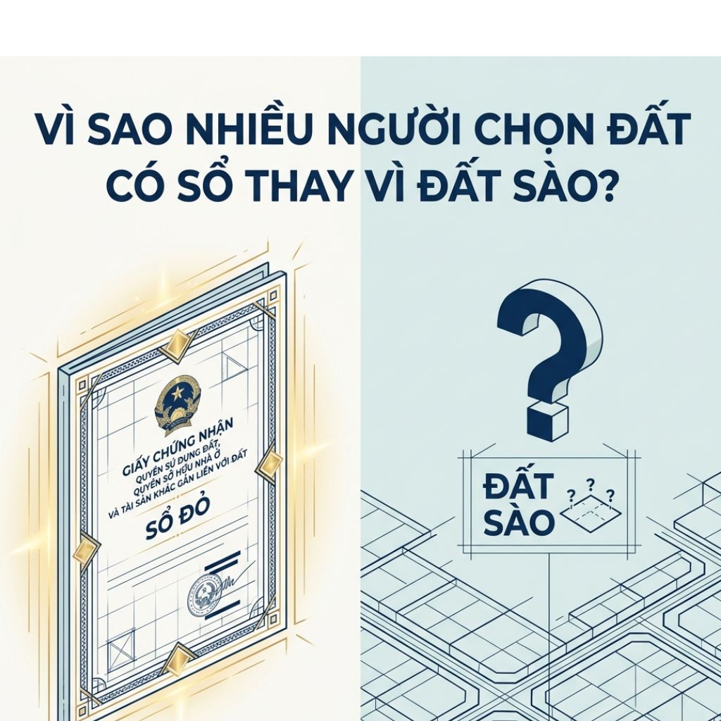 VÌ SAO NGÀY CÀNG NHIỀU NGƯỜI ƯU TIÊN ĐẤT PHÂN LÔ CÓ SỔ THAY VÌ ĐẤT DIỆN TÍCH LỚN CHƯA TÁCH THỬA?
