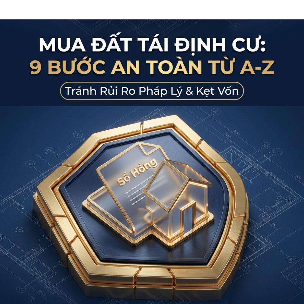 THỦ TỤC MUA BÁN ĐẤT TÁI ĐỊNH CƯ TỪ A-Z: 9 BƯỚC TRÁNH SAI PHÁP LÝ, KẸT VỐN
