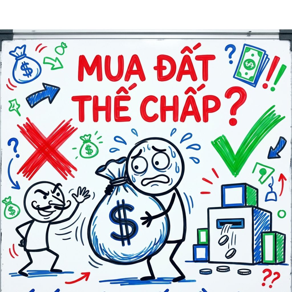 ĐẤT ĐANG THẾ CHẤP CÓ MUA ĐƯỢC KHÔNG? QUY TRÌNH GIAO DỊCH 3 BÊN AN TOÀN 100%