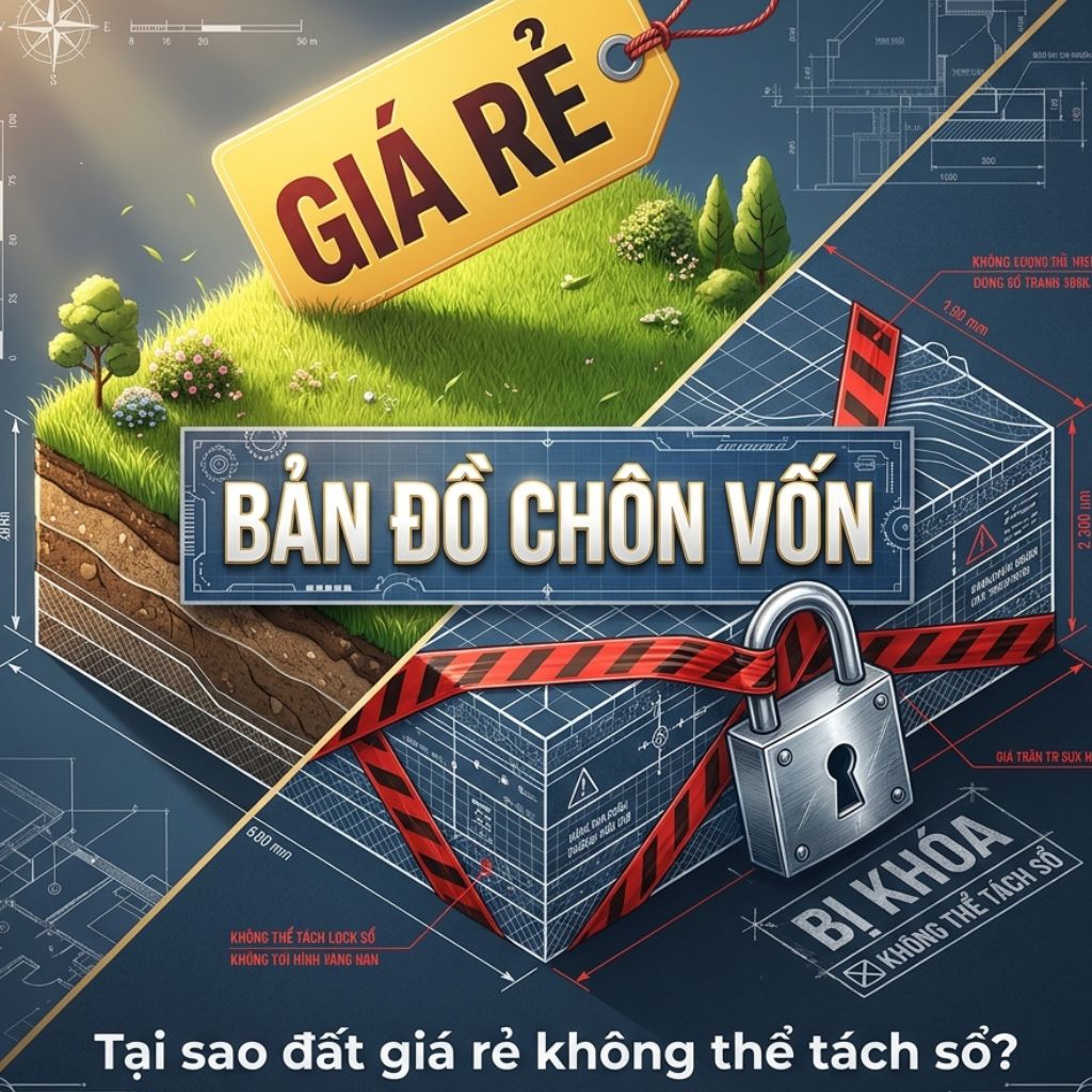 MUA ĐẤT GIÁ RẺ NHƯNG KHÔNG TÁCH SỔ ĐƯỢC: LỖI PHÁP LÝ KHIẾN NGƯỜI MUA KẸT VỐN