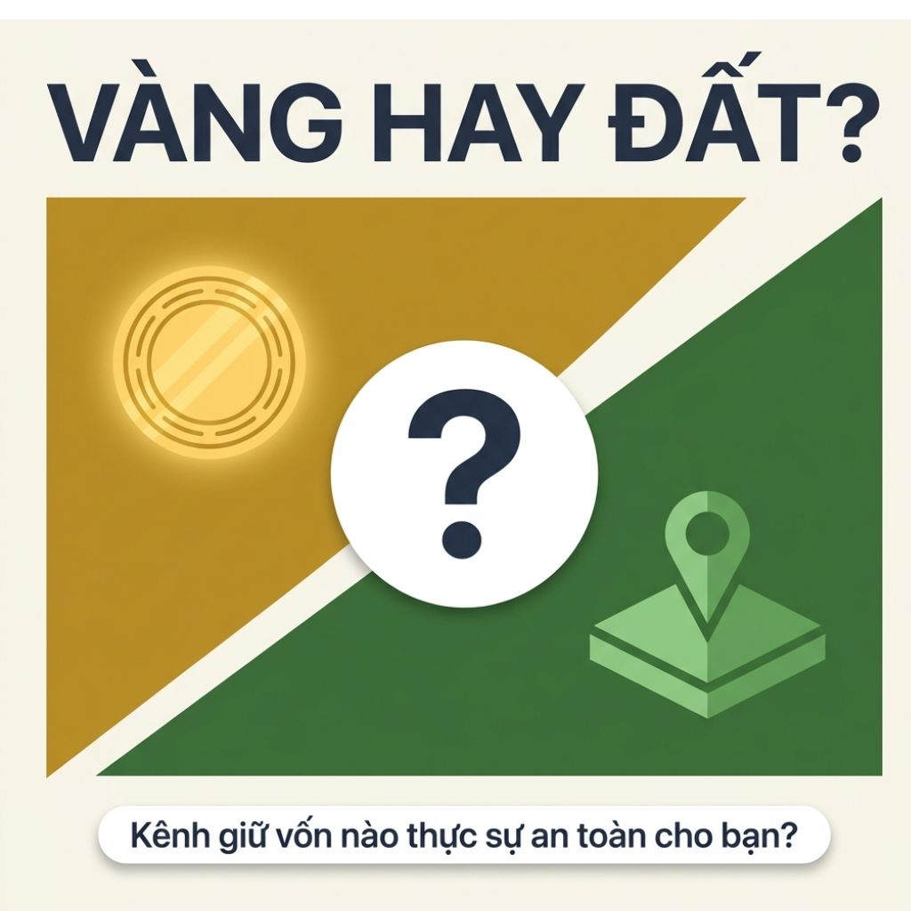CẨM NANG CHỌN KÊNH GIỮ VỐN AN TOÀN: ĐẤT HAY VÀNG PHÙ HỢP VỚI BẠN?