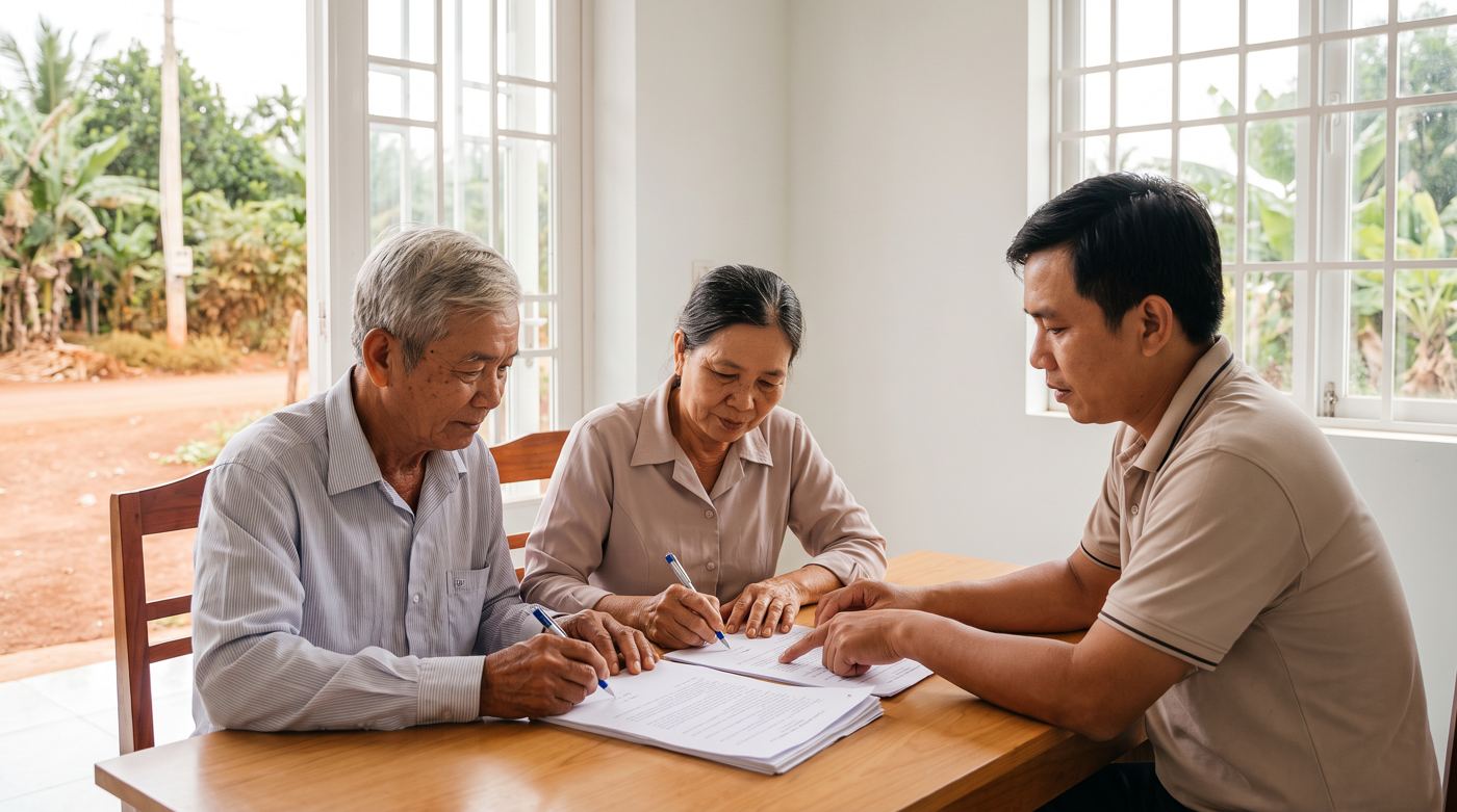 Hợp đồng tặng cho phải công chứng rồi đăng ký biến động