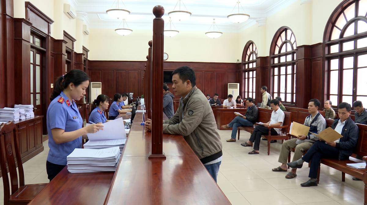 Văn phòng đăng ký đất đai Long Thành tiếp nhận hồ sơ