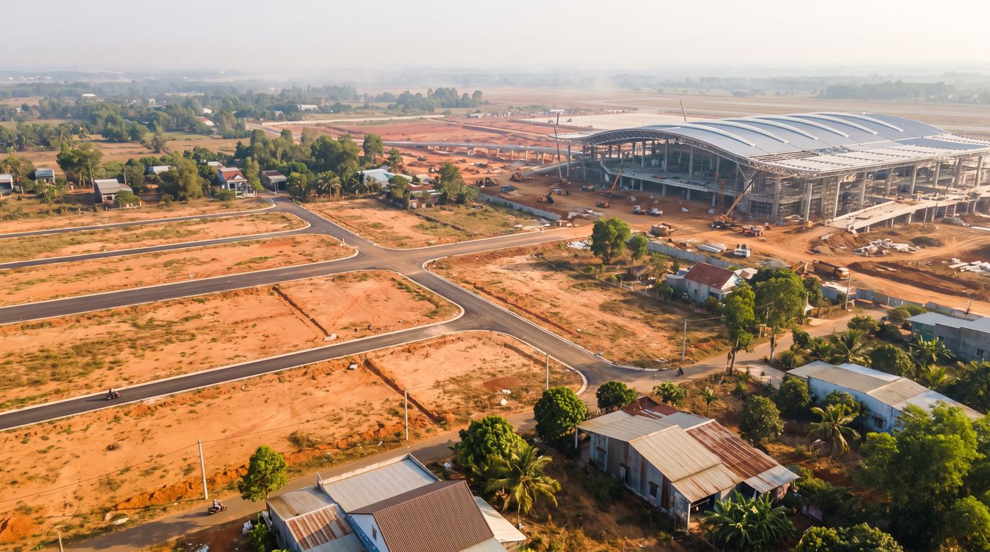 Khu đất 159 ha dự kiến đấu giá cạnh sân bay Long Thành